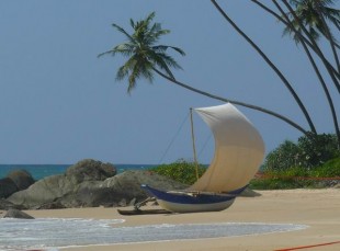 Playa del oeste de Sri Lanka
