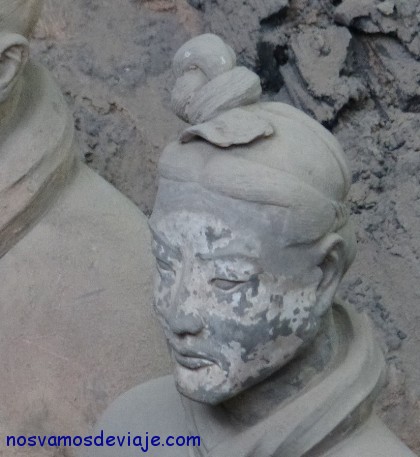 restos de pigmentos en guerrero Xian